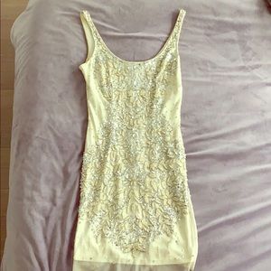 Hand Embroidered Beaded & Sequined Mini Dress